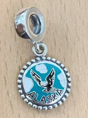 Pandora Alaska Travel Destination Dangle Charm, S925 Silver Jewelry Bracelets